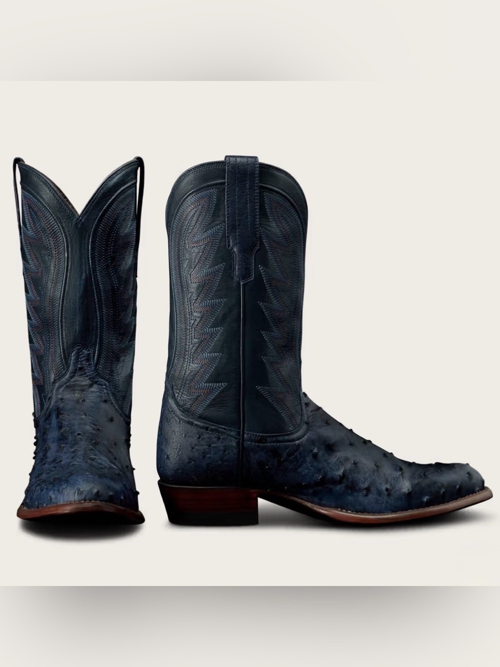 LIMITED RELEASE Tecovas Wyatt Arctic Blue Handmade Cowboy Boots